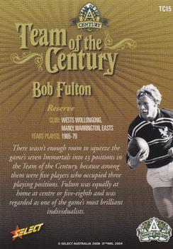 2008 NRL Centenary - Team of the Century #TC15 Bob Fulton Back